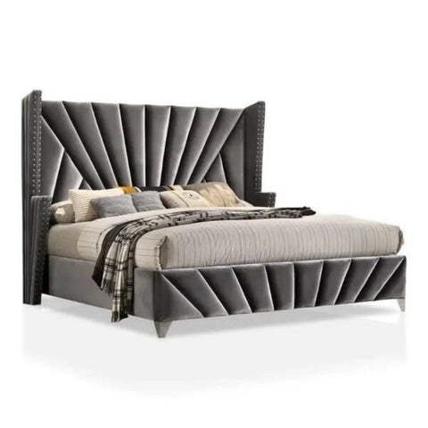 Bartın Upholstered Modern Bed In Suede